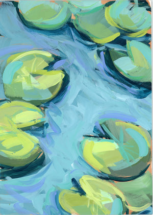 Water Gardens - Day 5 - 5x7" mini vertical painting