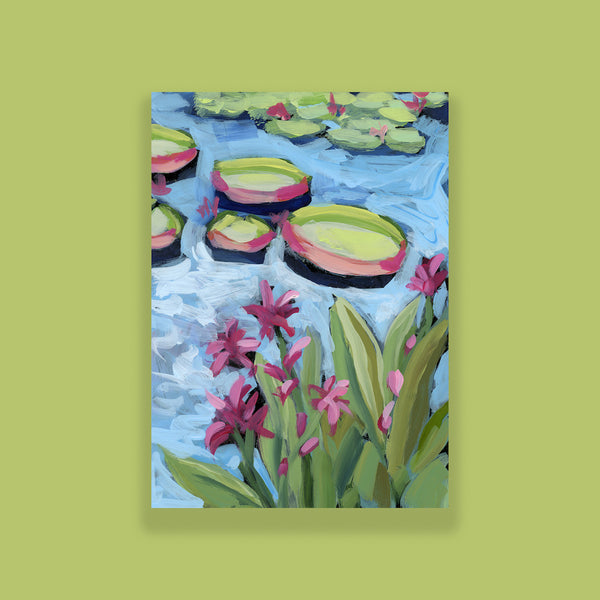 Water Gardens - Day 7 - 5x7" mini vertical painting