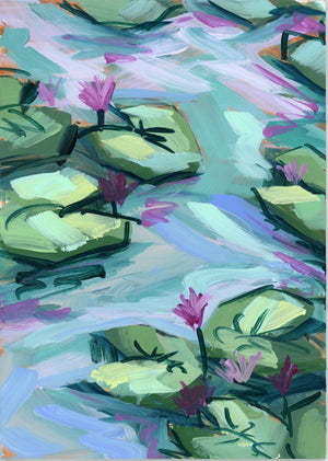 Water Gardens - Day 8 - 5x7" mini vertical painting