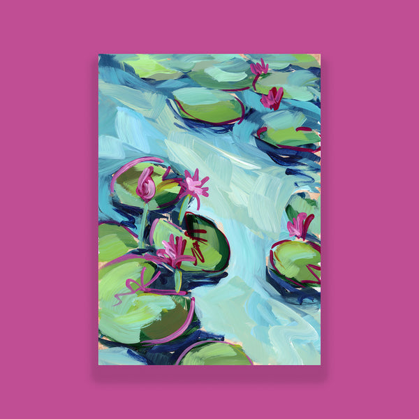Water Gardens - Day 9 - 5x7" mini vertical painting