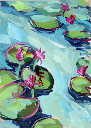 Water Gardens - Day 9 - 5x7" mini vertical painting