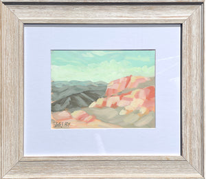 Deserted - Horizontal Painting on Paper - Framed to Order