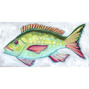 Holiday Fish Painting no. 9 - Mutton Snapper - 6x12" Painting