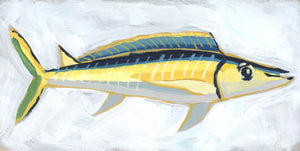Holiday Fish Painting no. 11 - Wahoo - 6x12" Painting
