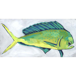 Holiday Fish Painting no. 7 - Mahi - 6x12" Painting