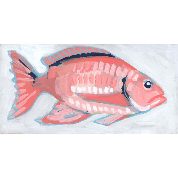 Holiday Fish Painting no. 2 - Red Snapper - 6x12" Painting