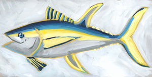 Holiday Fish Painting no. 6 - Tuna  - 6x12" Painting