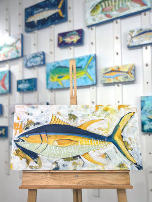 12x24" Fish 2022 no. 13 - Tuna - Acrylic Painting on Panel