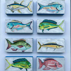 Holiday Fish Painting no. 5 - Tuna - 6x12" Painting