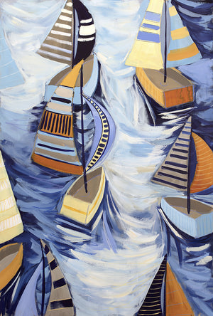 Kiss My Boat - 24x36" Vertical Painting