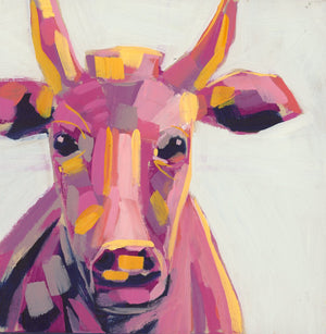 Mini Moo Painting "Lola" - 6x6” square