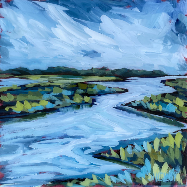Marsh #4 - 12x12" Square Painting