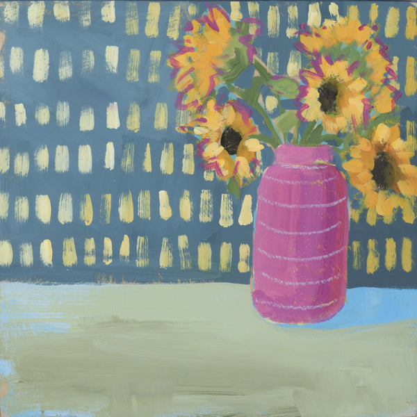 Holiday Floral - Mini No. 7 - 6x6” Square Acrylic Painting