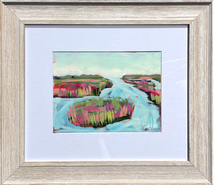 On The Horizon - Horizontal Painting on Paper - Framed to Order