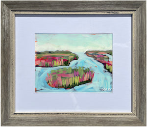 On The Horizon - Horizontal Painting on Paper - Framed to Order