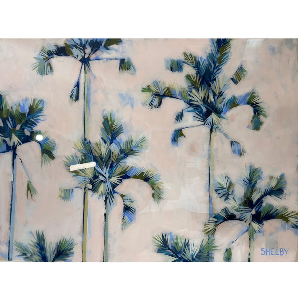 Pink Palms- 30x40" Horizontal Painting