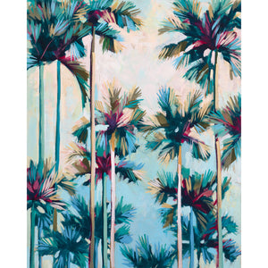 Puzzle Palms - 24x30" Vertical Acrylic Painting