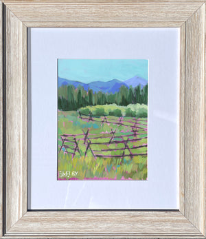 Rocky Mountain High - Vertical Painting on Paper - Framed to Order
