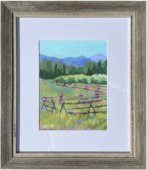 Rocky Mountain High - Vertical Painting on Paper - Framed to Order