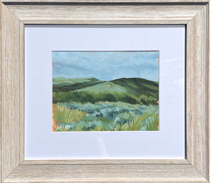 Rolling Hills - Horizontal Painting on Paper - Framed to Order