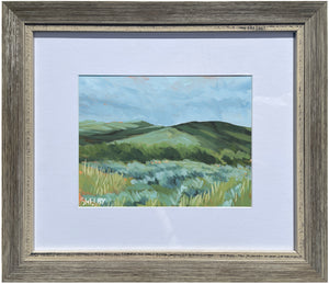 Rolling Hills - Horizontal Painting on Paper - Framed to Order