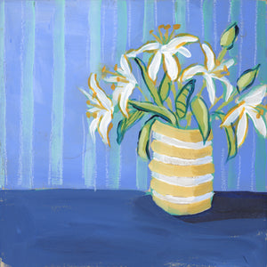 Holiday Floral - Mini No. 3 - 6x6” Square Acrylic Painting