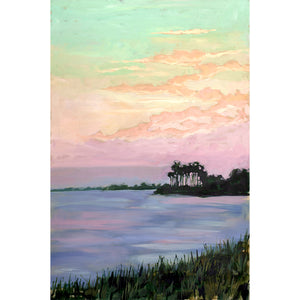 Sunset on the Emerald Coast - 24x36" Vertical Painting