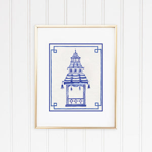 Blue and White Pagoda | Fine Art Prints