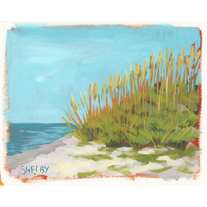 Sea Oats - Horizontal Painting on Paper - Framed to Order